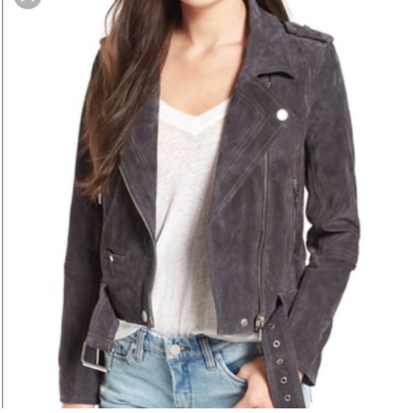 Suede Moto Leather Jacket - Picture 3 of 12